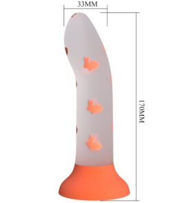 PRETTY LOVE - MAGICAL NIGHTFALL DILDO WITHOUT VIBRATION LUMINOUS ORANGE