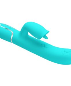 PRETTY LOVE - RABBIT VIBRATOR WITH LICKING AQUA GREEN