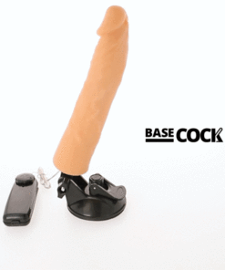 BASECOCK REALISTIC VIBRATOR REMOTE CONTROL FLESH 21CM