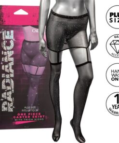 CALEXOTICS - RADIANCE GARTER SKIRT THIGH HIGHS PLUS SIZE