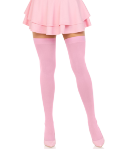 LEG AVENUE - NYLON THIGH HIGHS PINK