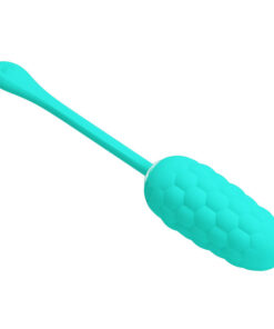 PRETTY LOVE - VIBRATING EGG WITH AQUA GREEN RECHARGEABLE MARINE TEXTURE