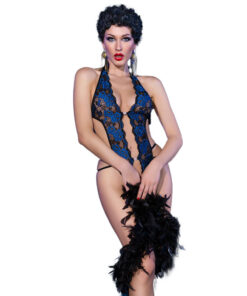 CHILIROSE - CR 4479 BODYSUIT CROTCHLESS BLUE S/M
