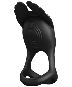 PRETTY LOVE - SILAS VIBRANT PENIS RING 7 VIBRATIONS BLACK SILICONE