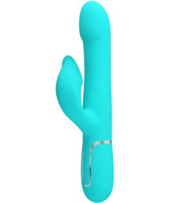 PRETTY LOVE - RABBIT VIBRATOR PEARLS AQUA GREEN