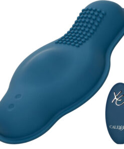 CALEXOTICS - RIDER MASSAGER DOUBLE MOTOR REMOTE CONTROL BLUE