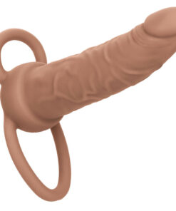 CALEXOTICS - PERFORMANCE MAXX RECHARGABLE DUAL PENETRATOR BROWN SKIN