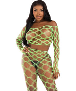 LEG AVENUE - TOP  LEGGINS HARDCORE GREEN