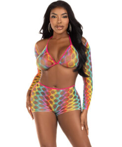 LEG AVENUE - THREE PIECE SET MULTICOLOR