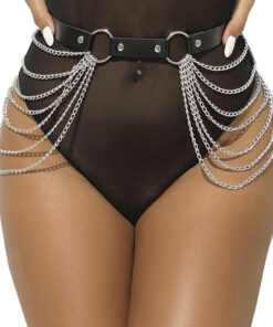 SUBBLIME - LEATHER CHAINBELT BLACK ONE SIZE