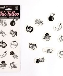 SECRET PLAY - SET OF 10 SPICY COLLECTION TEMPORARY TATTOOS