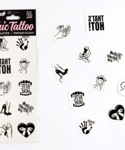 SECRET PLAY - SET OF 10 TEMPORARY TATTOOS KINKY COLLECTION