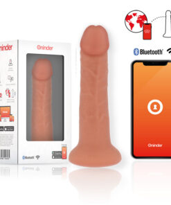 ONINDER - SMALL BOGOTÁ VIBRATOR DILDO 9 SPEEDS NATURAL 17.5 CM -O- 4 CM - FREE APP