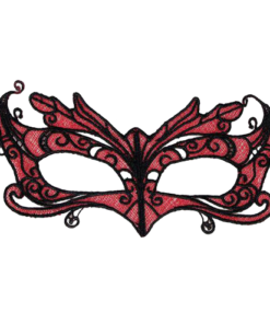 QUEEN LINGERIE - LACE MASK WITH RED DETAILS