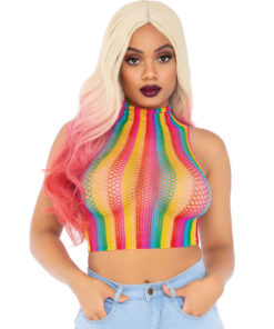 LEG AVENUE - MULTICOLOR NET TOP