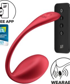 SATISFYER - SHINY PETAL G POINT REMOTE CONTROL STIMULATOR RED FREE APP
