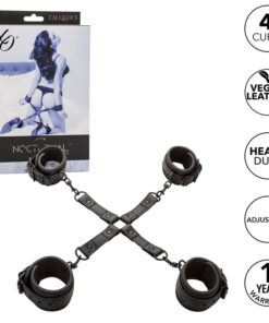 CALEXOTICS - NOCTURNAL HOG TIE CONNECTOR CUERO AJUSTABLE BLACK