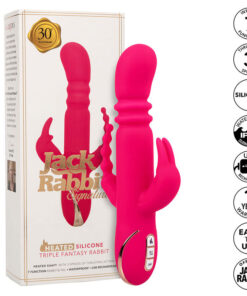 CALEXOTICS - JACK FANTASY TRIPLE HEATED VIBRATOR RABBIT PINK