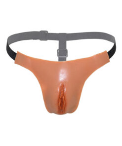 HIDDEN DESIRE - ALTER EGO ADJUSTABLE OPEN VAGINA STRING FLESH