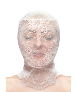 NS NOVELTIES - FETISH  FASHION LACE HOOD WHITE