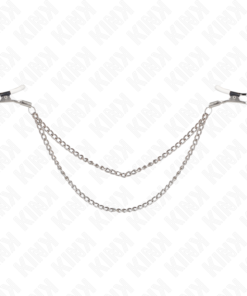 KINK - NIPPLE CLAMPS WITH 2 THIN CHAINS SILVER 20/23 CM