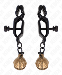 KINK - BELL JAW STYLE NIPPLE CLAMPS BLACK 7 CM