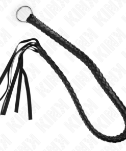KINK - SNAKE WHIP WITH BLACK HAND RING 65 CM