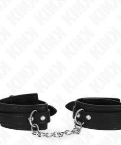 KINK - SNAKE PATTERN WRIST RESTRAINTS BLACK ADJUSTABLE 20-28 CM X 5.4 CM