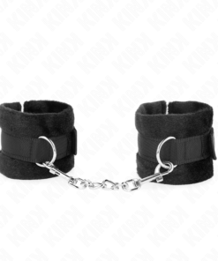 KINK - BEGINNER FUR HAND CUFFS BLACK 30 X 7 CM