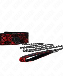 KINK - LACE NECKLACE WITH BELT WITH REAL LEATHER BELT 105 CM / 44 X 5.5 CM