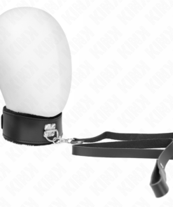 KINK - NECKLACE WITH BELT 116 CM WITH BLACK LEATHER STRAP ADJUSTABLE 40-48 CM X 6 CM
