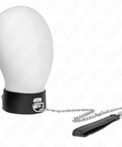 KINK - NECKLACE WITH BELT 65 CM WITH WIDE BLACK STRAP ADJUSTABLE 33.5-41 CM X 5 CM