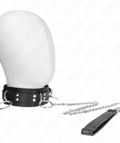 KINK - 3 RING SLAVERY NECKLACE WITH STRAP 80 CM 53 X 5 CM