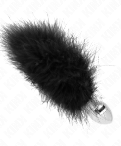 KINK - STAINLESS STEEL ANAL PLUG 11 x 7 CM WITH FEATHER 11 CM