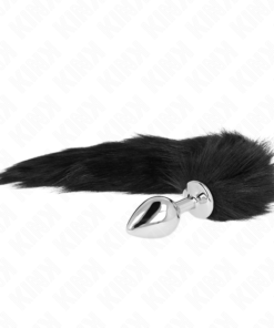 KINK - ANAL PLUG SIZE M 8 X 3.5 CM WITH SYNTHETIC TAIL 40 CM BLACK