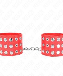 KINK - WRIST RESTRAINTS WITH SNAP FASTEN RED ADJUSTABLE 19-24 CM X 5.5 CM