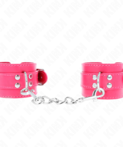 KINK - WRIST RESTRAINTS RASPBERRY ROSE WITH RASPBERRY ROSE LINING ADJUSTABLE 20-28 CM X 5.5 CM