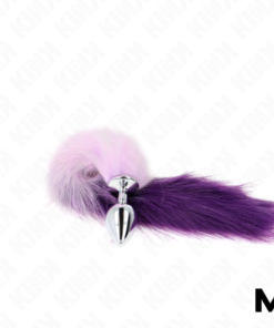KINK - ANAL PLUG SIZE M 8 X 3.5 CM WITH SYNTHETIC TAIL 40 CM PURPLE