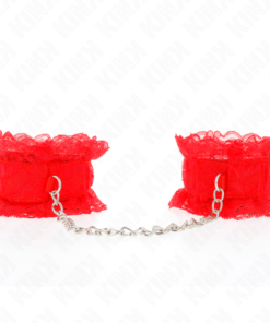 KINK - LACE ELASTIC WRIST RESTRAINTS RED