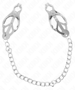 KINK - JAPANESE CLOVER NIPPLE CLAMPS WITH CHAIN SILVER 30 CM
