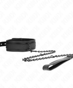 KINK - NEOPRENE BONDAGE COLLAR MODEL 1 WITH BELT 78 CM ADJUSTABLE 37.5 X 49.5 CM