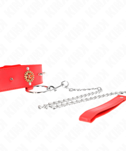 KINK - RED DIAMOND NECKLACE WITH BELT 65 CM AJDUSTABLE 35-51 CM X 7 CM