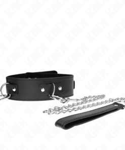 KINK - NECKLACE WITH LEASH 65 CM 3 RING MODEL 2 ADJUSTABLE 36-43 CM X 5 CM