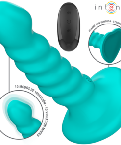 INTENSE - BUFFY VIBRATOR SIZE S SPIRAL DESIGN 10 VIBRATIONS BLUE REMOTE CONTROL