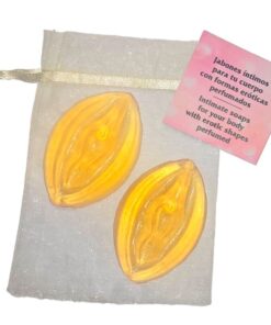DIABLO PICANTE - 2 VAGINA SHAPED PERFUMED SOAPS YELLOW