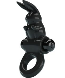PRETTY LOVE - EXCITING RING RABBIT VIBRATOR RING 10 VIBRATIONS BLACK
