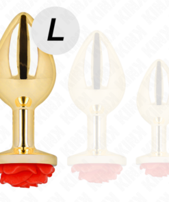 KINK -  PLUG ANAL GOLD ROSE RED SIZE L