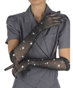 SUBBLIME - 957469SHINE TRANSPARENT GLOVES BLACK S/M