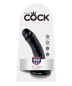 KING COCK - 6" COCK BLACK 15.2 CM