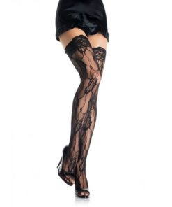 LEG AVENUE - FLORAL ROMANTIC LACE STOCKINGS